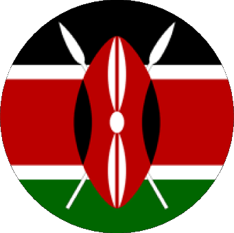 Runde Kenia Afrika Fahnen 