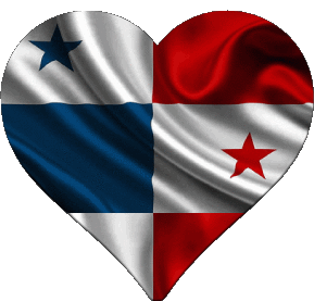 Cuore Panama America Bandiere 