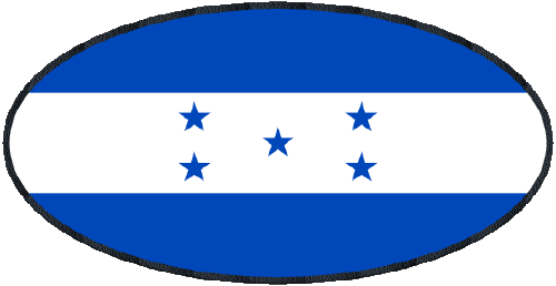 Ovale Honduras America Bandiere 