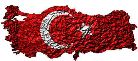 Carte Turquie Asie Drapeaux 