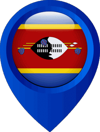 Location Pin Eswatini Africa Flags 