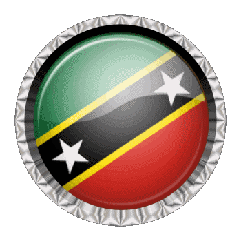 Rund - Ringe St. Kitts und Nevis Amerika Fahnen 