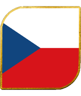 Square Czech Republic Europe Flags 