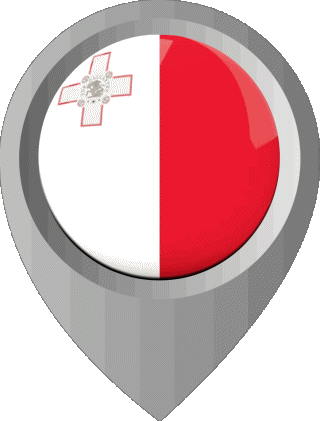 Location Pin Malta Europe Flags 