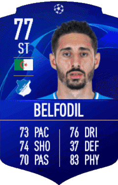 Ishak Belfodil Argelia F I F A - Jugadores  cartas Vídeo Juegos Multimedia 