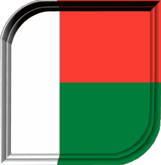 Square Madagascar Africa Flags 