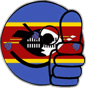 Smiley - OK Eswatini Africa Flags 