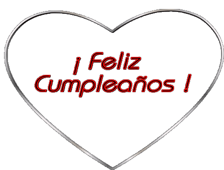 001 Corazón Feliz Cumpleaños Espagnol Messages 