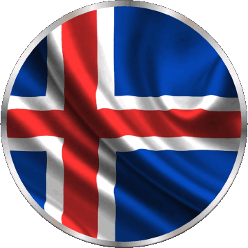 Rond Islande Europe Drapeaux 