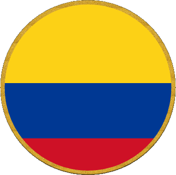 Rond Colombia America Bandiere 