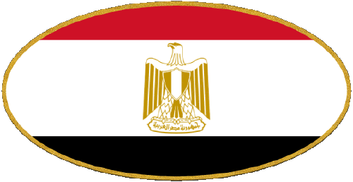 Oval 01 Ägypten Afrika Fahnen 