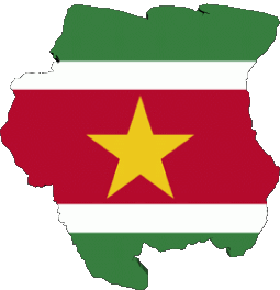 Carte Suriname Amériques Drapeaux 