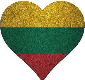 Cuore Lituania Europa Bandiere 