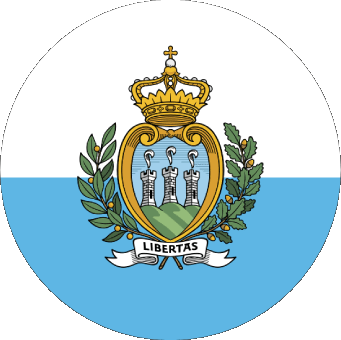 Tondo San Marino Europa Bandiere 