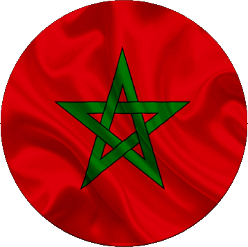 Runde Marokko Afrika Fahnen 