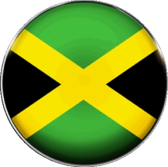 Round Jamaica America Flags 