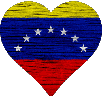Coeur Vénézuéla Amériques Drapeaux 