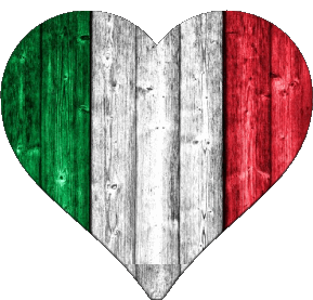 Herz National Italien Europa Fahnen 