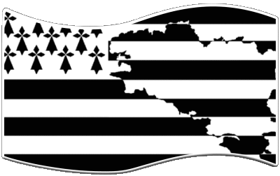 Rechteck Bretagne Regionen Frankreich Fahnen 