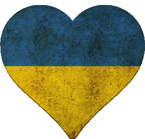Heart Ukraine Europe Flags 