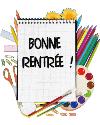 011 Fondo transparente Bonne Rentrée Francés Mensajes 