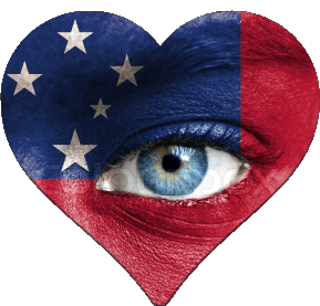 Cuore Samoa Oceania Bandiere 