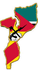 Map Mozambique Africa Flags 