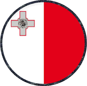 Runde Malta Europa Fahnen 