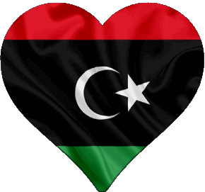 Herz Libyen Afrika Fahnen 