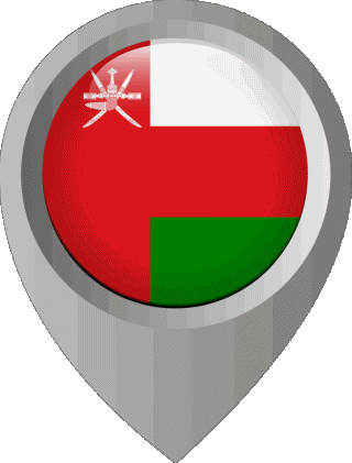 Perno di posizione Oman Asia Bandiere 