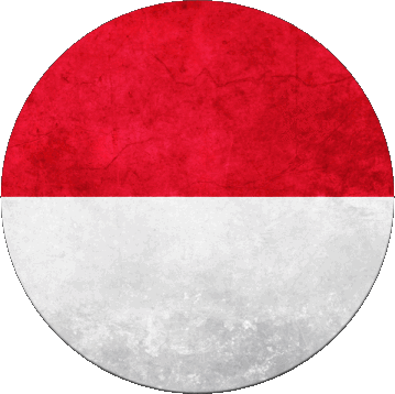 Round Monaco Europe Flags 