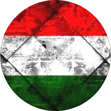 Round Hungary Europe Flags 