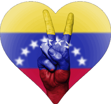 Herz Venezuela Amerika Fahnen 