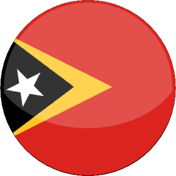 Rond Timor Oriental Asie Drapeaux 