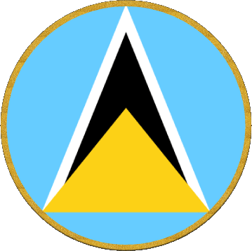 Rond Sainte Lucie Amériques Drapeaux 