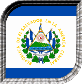 Square Salvador America Flags 