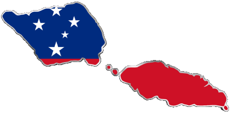 Map Samoa Oceania Flags 