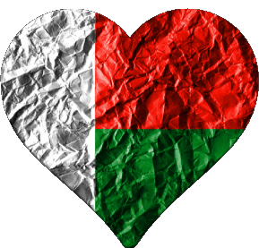 Cuore Madagascar Africa Bandiere 