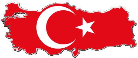 Carta Geografica Turchia Asia Bandiere 