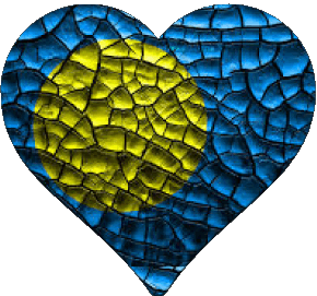 Coeur Palaos Océanie Drapeaux 