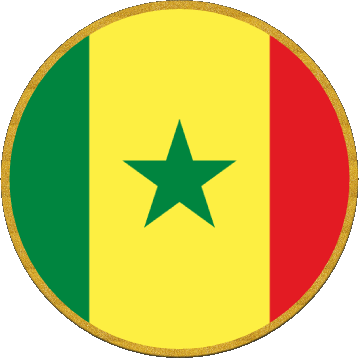 Rond Sénégal Afrique Drapeaux 