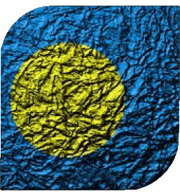 Square Palau Oceania Flags 