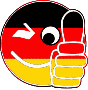 Smiley - OK Deutschland Europa Fahnen 