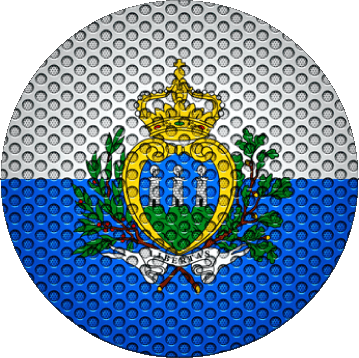 Runde San Marino Europa Fahnen 