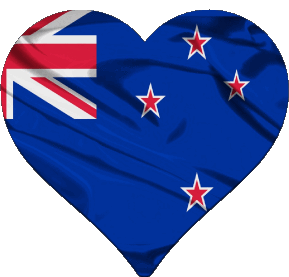 Herz Neuseeland Ozeanien Fahnen 