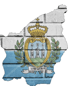 Carta Geografica San Marino Europa Bandiere 