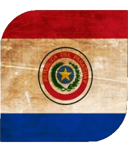 Carré Paraguay Amériques Drapeaux 