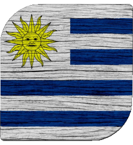 Square Uruguay America Flags 