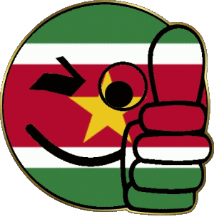 Smiley - OK Surinam América Banderas 