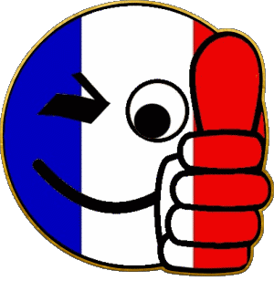 Smiley - OK National Frankreich Fahnen 